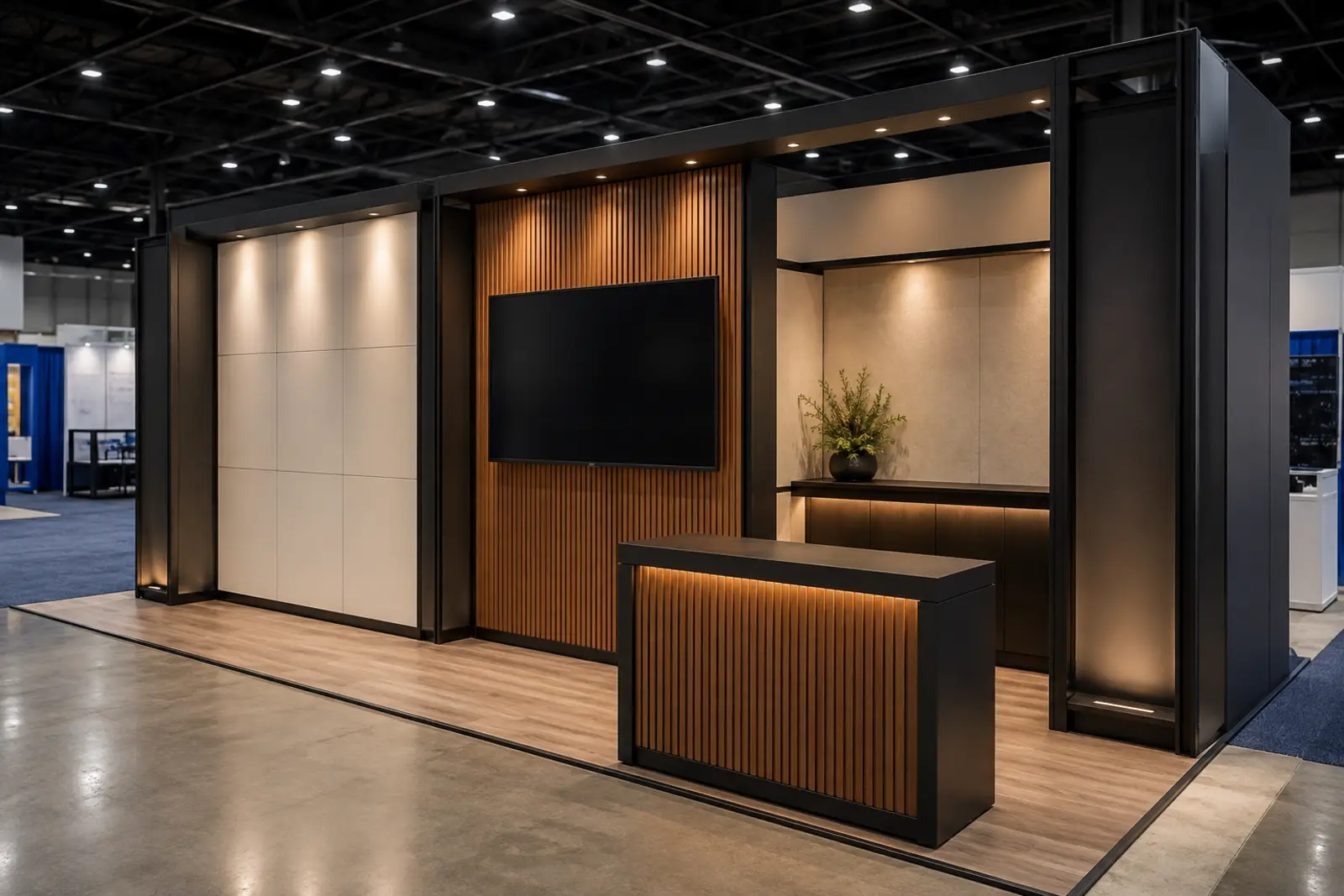 Inline trade show booth